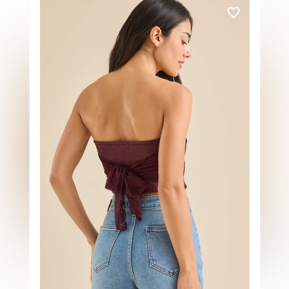 New with tags Altar’d state jasmine suede lace tube top - Picture 3 of 3